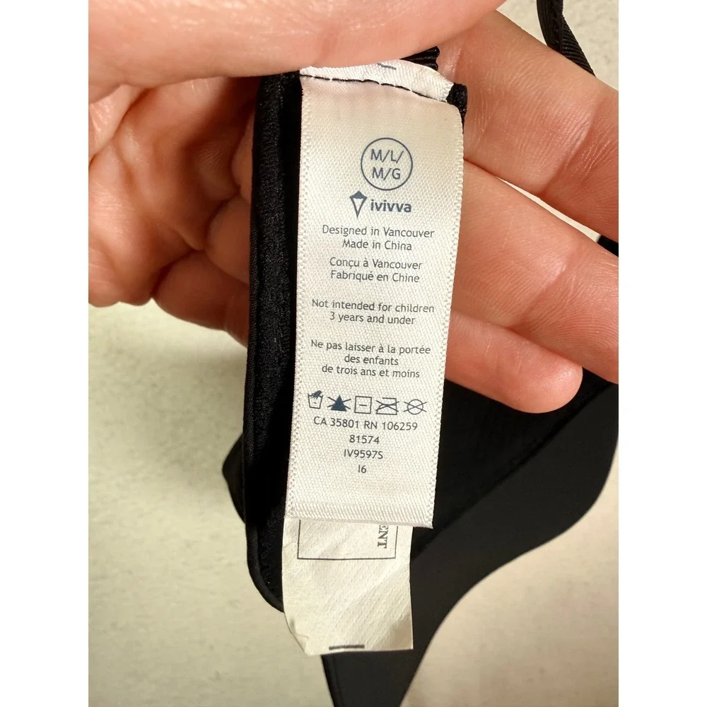 Ivivva Lululemon Black Athletic Running Tennis Visor Adjustable Hat M/L IV9597S